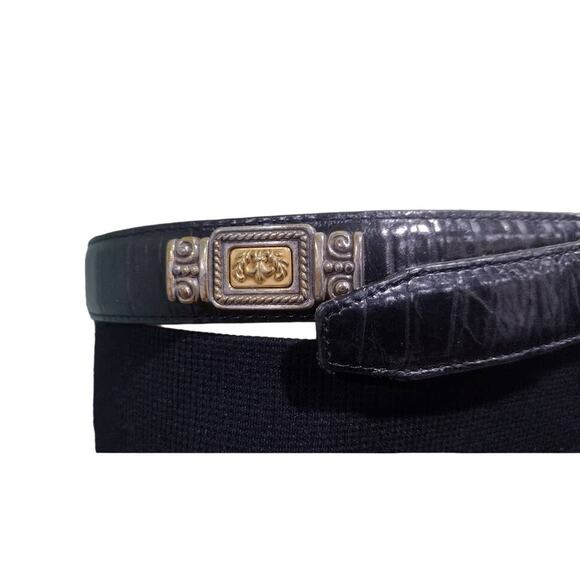 Vtg Brighton Museum Collection Leather Belt with Gold and Silver Coins, Size M - Picture 2 of 5